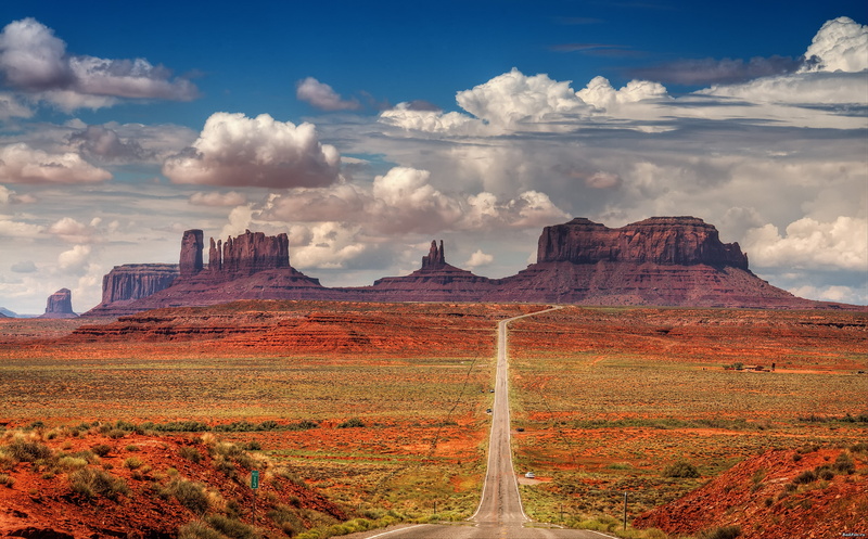desert, r, south, arizona, clouds, yellow, orange, architecture, hd, art, 4K, Green, usa, highway, country, mountains, nature, Blue, red, cars, monuments