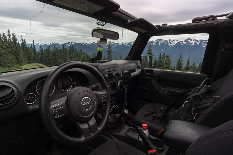 day, travel, clouds, cloud - sky, trees, no people, nature, vehicle interior, land vehicle, jeep, pnw, glass - material, 5K, scenics - nature, snow, mountains