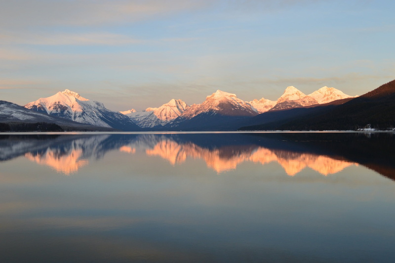 tranquil scene, usa, symmetry, view, landscape, lake mcdonald, environment, scenic, peaks, skyline, mountain range, mountain, non-urban scene, beauty in nature