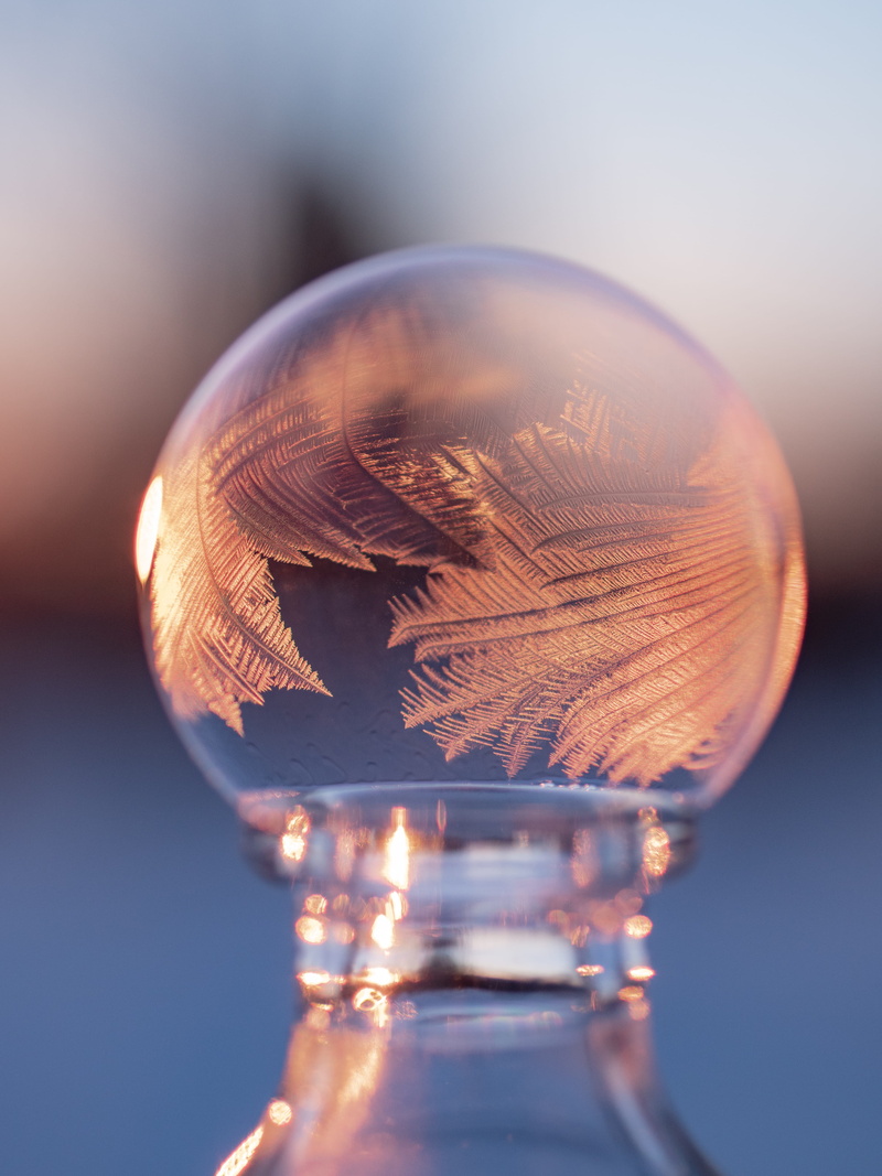 ice, reflection, electricity, particles, globe - man made object, sphere, shiny, nature, bubble, futuristic, geometric shape, single object, glass - material
