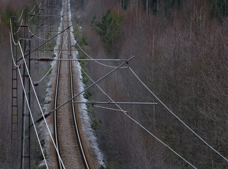 rail transportation, no people, fuel and power generation, Rail, kotka, railroad track, Railroad, Trains, nature, rata, tree, complexity, electricity, 2K