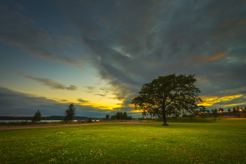 cloud - Sky, Katariina, seaside, grass, green  grass, 5K, standing, finland, evening, kotka, landscape, nature, green grass, dusk, Sunset, green, park