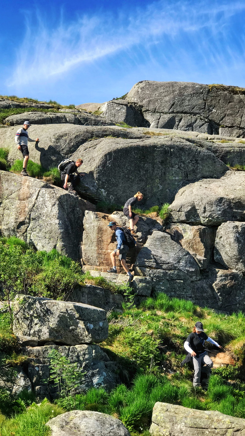 adult, climbing, sport, unnamed road, women, real people, 4K, built structure, forsand, rock, preikestolen, lifestyles, sports, cliff, nature, rock - object