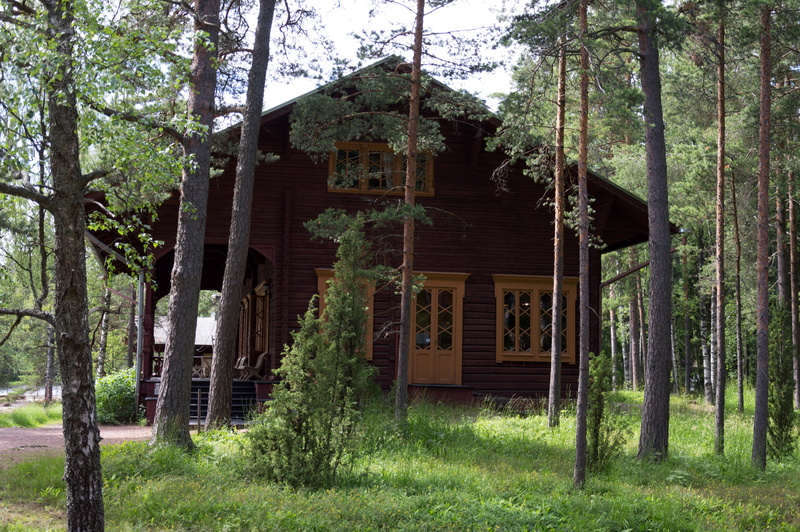 Langinkoski, growth, nature, building, tree, forest, estate, woodland, grass, Cottage of Alexander III, wood - material, plant, abandoned, 2K, built structure