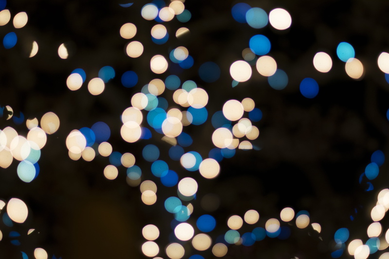 geometric shape, tree, celebration, circle, light - natural phenomenon, 5K, illuminated, pattern, glowing, lens flare, blue, lights, shape, outdoors, multi colored