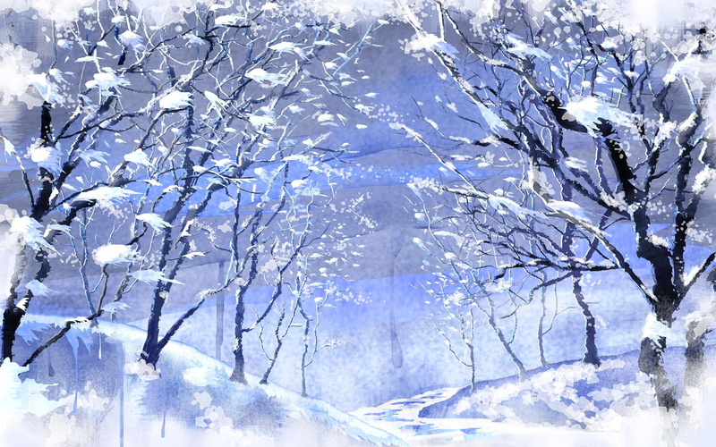 1080P, day, snow, snowy, winter, 3d and abstract, cold, trees