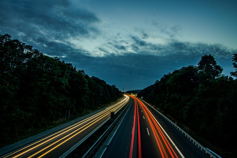 nature, blurred motion, time, highway, southbound, long exposure, direction, vanishing point, the way forward, 2K, transportation, diminishing perspective
