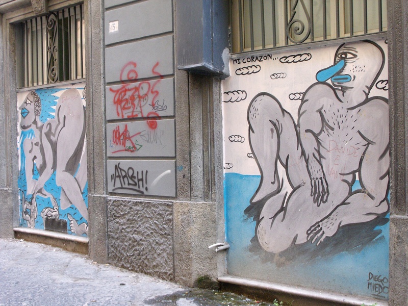 female likeness, wall - building feature, creativity, representation, craft, day, 2K, murals, naples, historical centre, window, oak street, building exterior