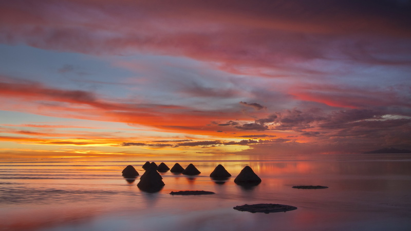 solid, 4K, cloud - sky, horizon, tranquil scene, dramatic sky, beauty in nature, sea, nature  jpg 3840x2160, sunset, tranquility, water, scenics - nature