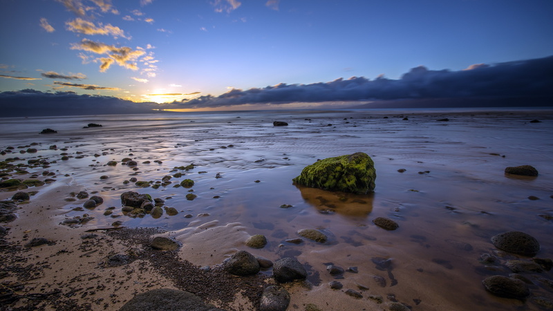 sky, tranquility, rock - object, idyllic, mountain, scenics - nature, tranquil scene, non-urban scene, solid, sunset, sea, rock, beach, nature, cloud - sky