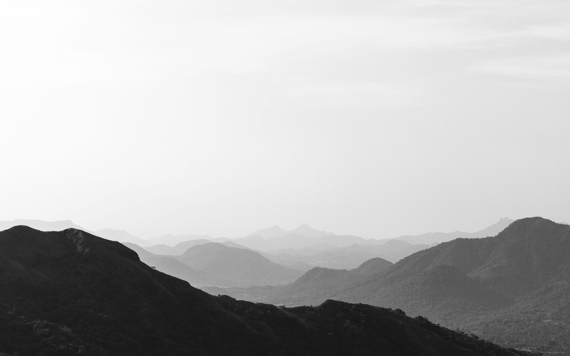 4K, remote, black, climate, mountain peak, weather, black and white, building, environment, fog, leisure activities, outdoors, mountains, grey, no people