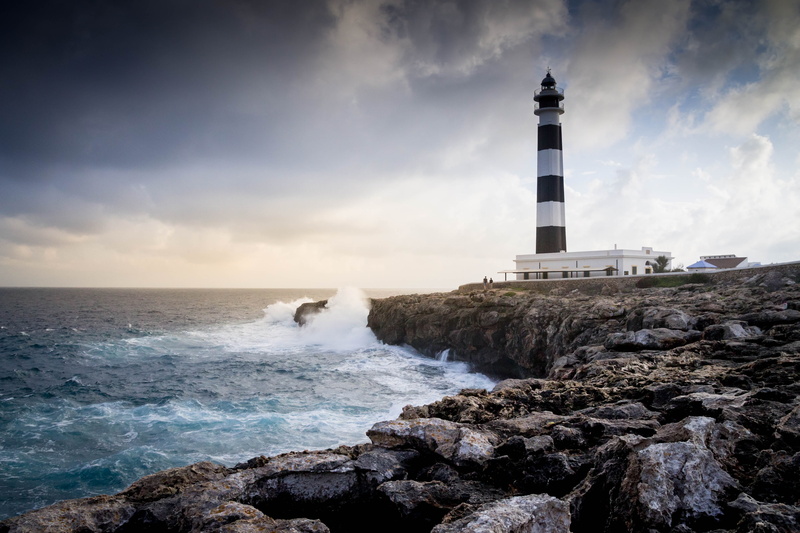 water, Meer, skies, Cap dArtrutx  lighthouse, tower, coastline, bodies, Menorca, cliff, bodies of water, Urlaub, cloudy, nature, beacon, sea, lighthouse