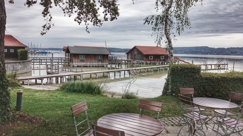 germany, sky, travel, built structure, grass, water, vacations, starnberger see, cloud - sky, building, chair, 4K, building exterior, empty, bavaria, architecture