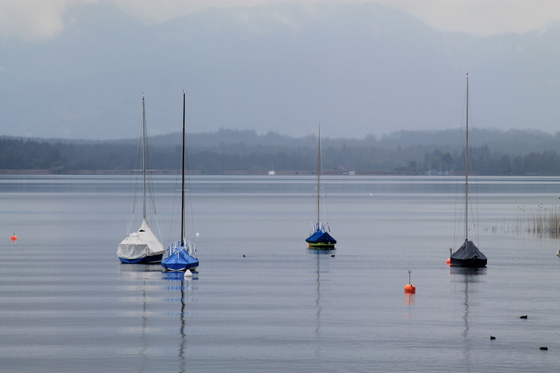 romance, germany, tranquil scene, mast, tranquility, idyll, 4K, mood, lake, beauty in nature, landscape, scenics - nature, nature, sail, waterfront, pole