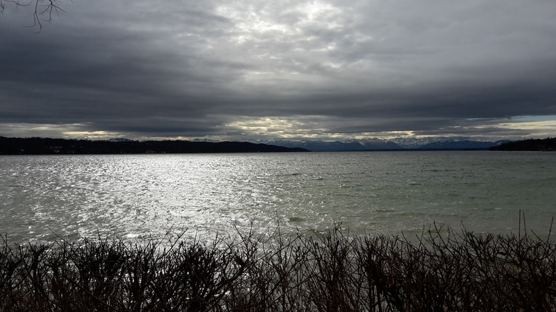 clouds, gloomy, mountains, tranquil scene, overcast, storm, tranquility, nature, landscape, sky, idyllic, day, scenics - nature, lake, gewitterstimmung