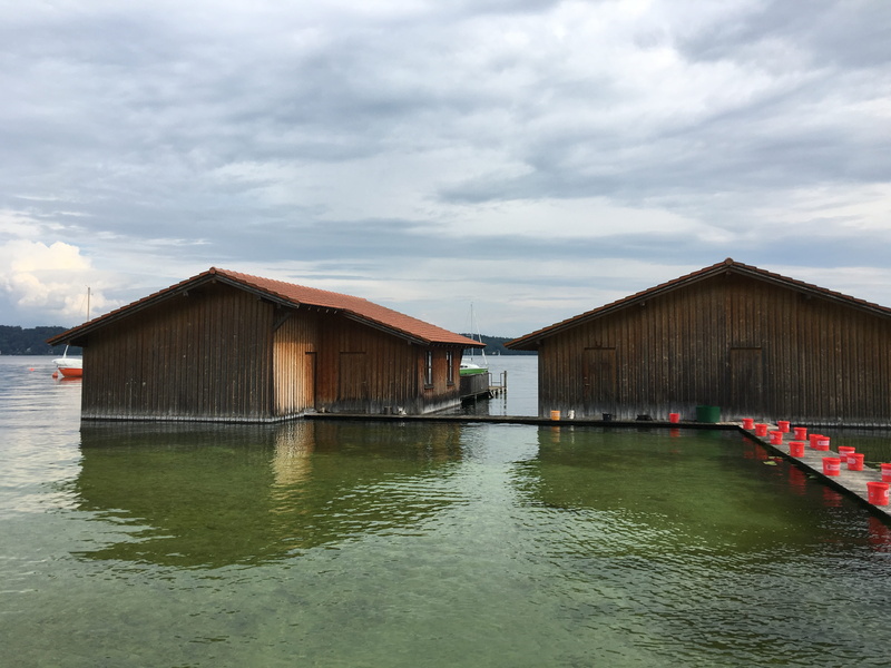 waters, boathouse, boat house, outdoors, building, day, river, cloud - sky, nature, mood, sky, starnberger see, bavaria, bucket, building exterior, web