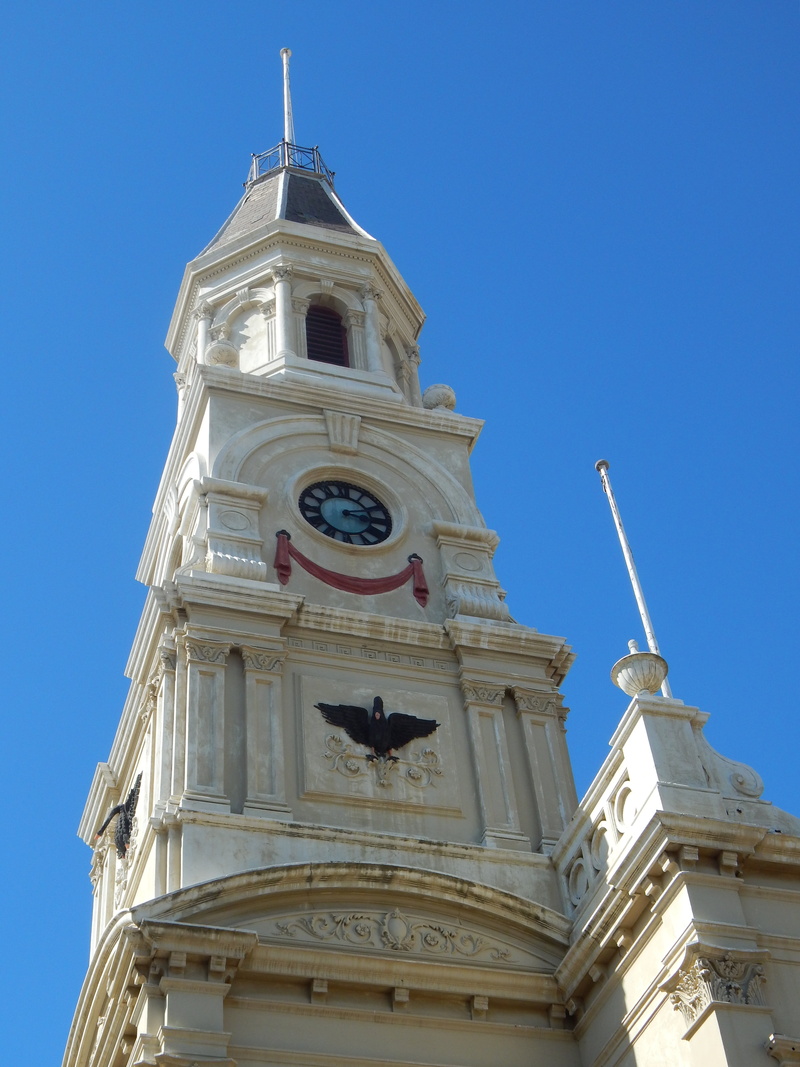 the past, monument, tower, towers, mandurah, clear sky, built structure, clock, building, place of worship, nature, white, spirituality, architecture, low angle view