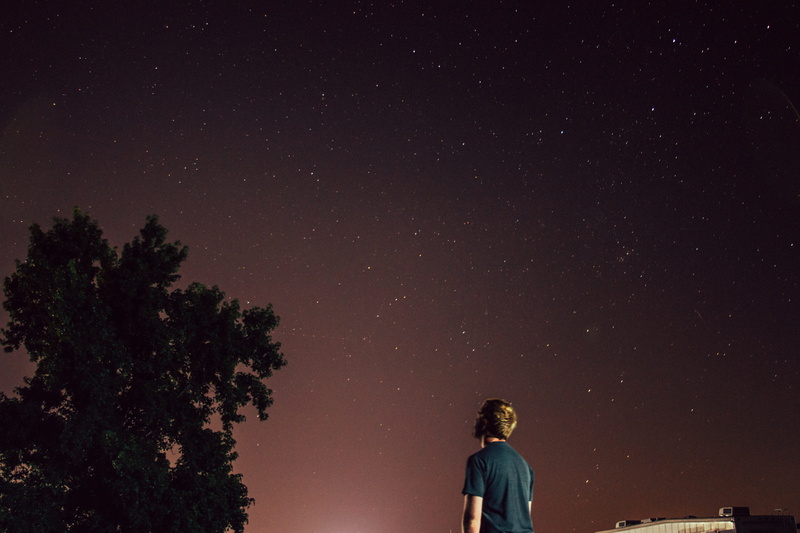 star - Space, sky, dark, man, young, male, wonder, landscape, blue, outdoor, milky Way, exploration, looking up, people, 5K, mountain, men, long exposure