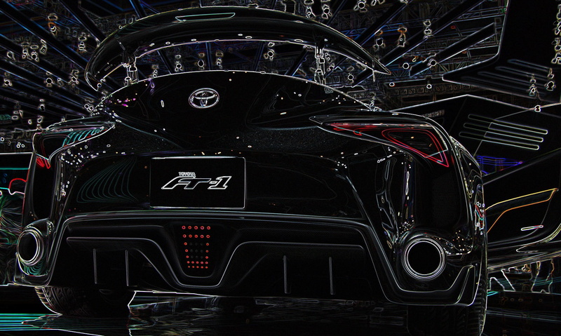 stage, city, car, artwork, vehicle, land vehicle, connection, built structure, architecture, outdoors, complexity, technology, illuminated, 1080P, night
