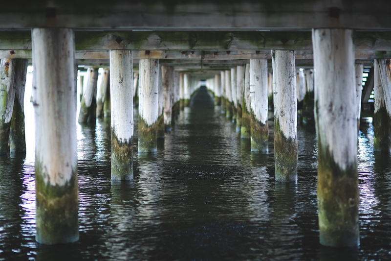 connection, reflection, sopot, 5K, landing stage, under, waterfront, architecture, underneath, water, in a row, bridge - man made structure, outdoors