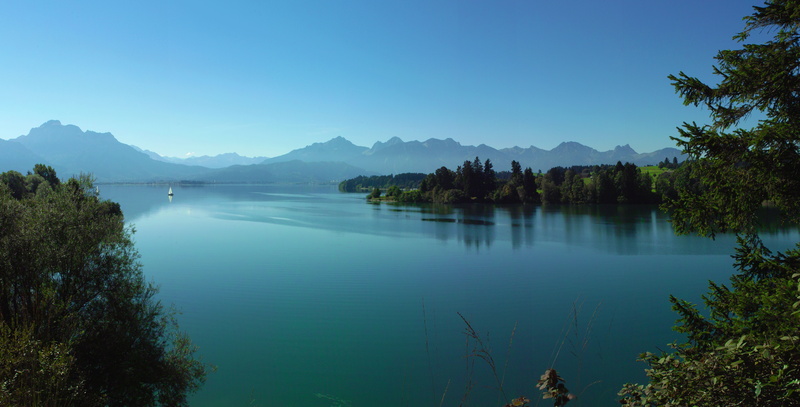 reflection, mountain, scenics - nature, 8K, beauty in nature, bavaria, water, nature, sky, panorama, lake, view, tranquil scene, no people, alpine, idyllic