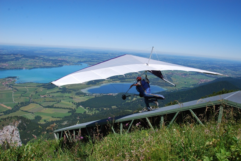 bavaria, mountain, space, 4K, non-urban scene, environment, blue, hang glider, lifestyles, day, outdoors, beauty in nature, real people, scenics - nature