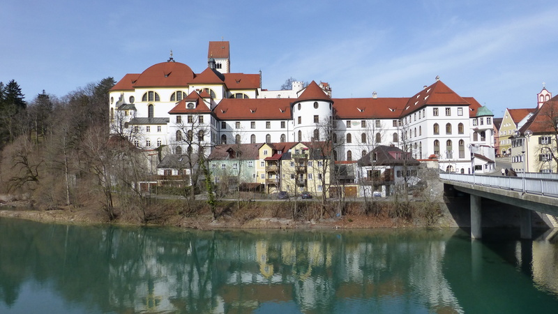 famous Place, allgäu, füssen, cityscape, day, bridge - man made structure, water, sky, bridge, town, nature, old town, no people, 4K, outdoors, building