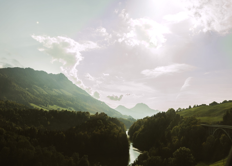 river, mountain, tree, forest, mountain range, environment, plant, no people, green color, tranquil scene, landscape, outdoors, switzerland, jaun, lost