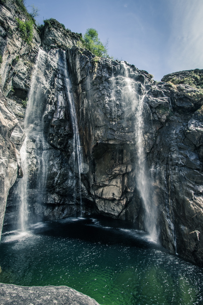 water, cliff, rock, nature, stones, formation, waterfall, day, power in nature, long exposure, stone, land, time, solid, 5K, non-urban scene, hdr, swiss
