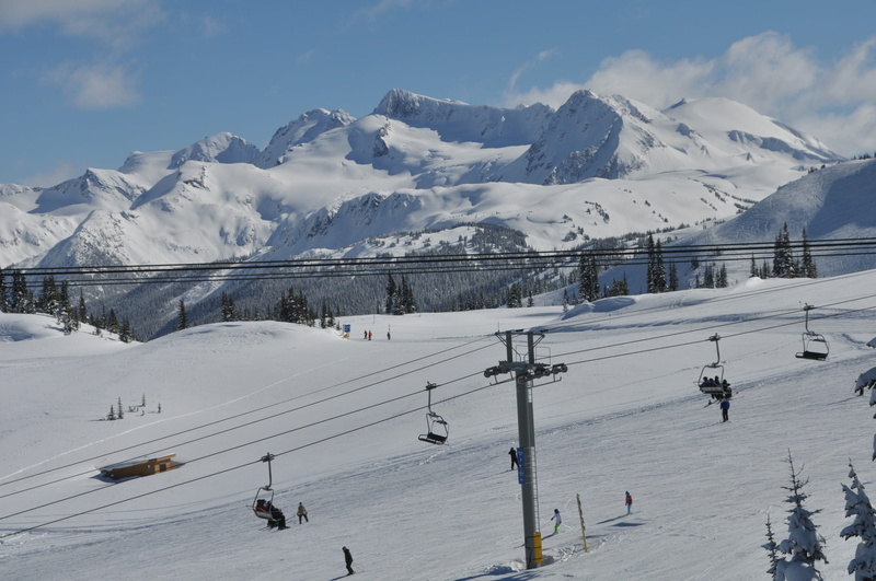 sport, environment, whistler, cold temperature, top, 2K, summit, canada, white color, skiing, group of people, mountain range, cable car, non-urban scene