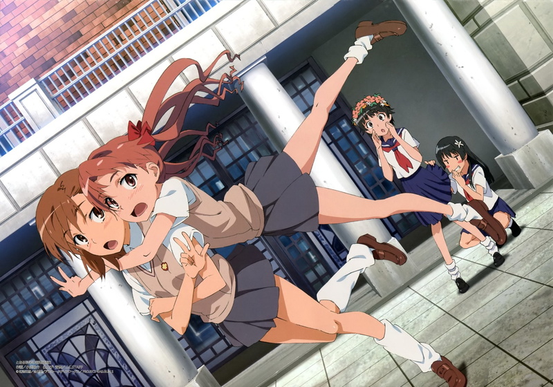 Kazari Uiharu, 1080P, To Aru Kagaku No Railgun, Mikoto Misaka, Ruiko Saten, Anime, Kuroko Shirai