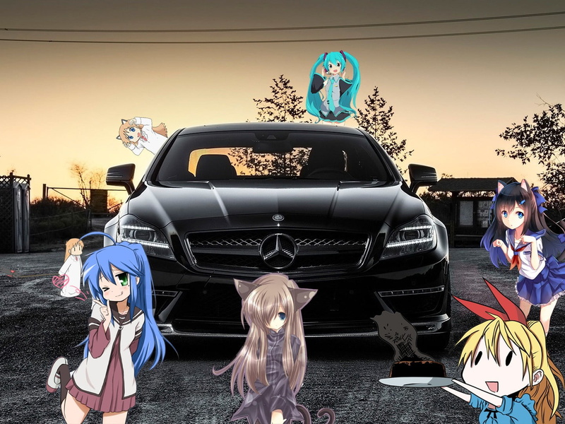 mode of transportation, human representation, 720P, twintails, Hatsune Miku, smoke, anime girls, Shinonome Hakase, child, group of people, males, blonde