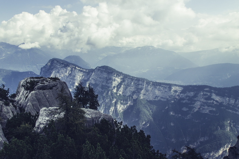alps, no people, cloud - sky, covered, formation, scenery, snow, outdoors, environment, rock - object, asiago, trees, idyllic, tranquil scene, 5K, valley