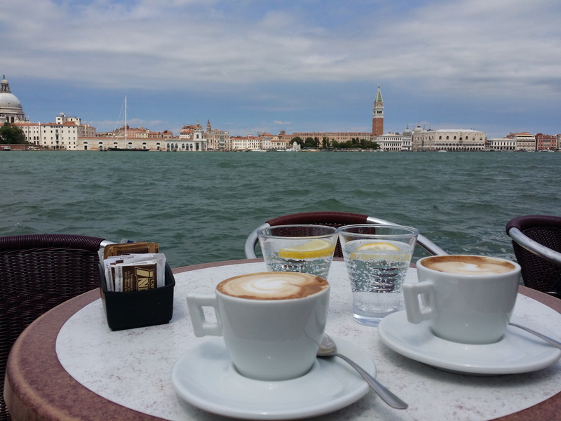body, no people, coffee break, channel, drink, architecture, outdoors, mug, water, building exterior, two, ceramic, nature, city, st marks square, building