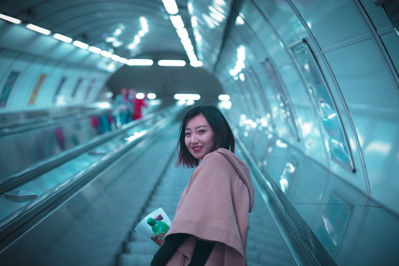 corridor, leisure activity, cape, hair, coat, 5K, transportation, tunnel, human, woman, portrait, apparel, flooring, lifestyles, illuminated, focus on foreground