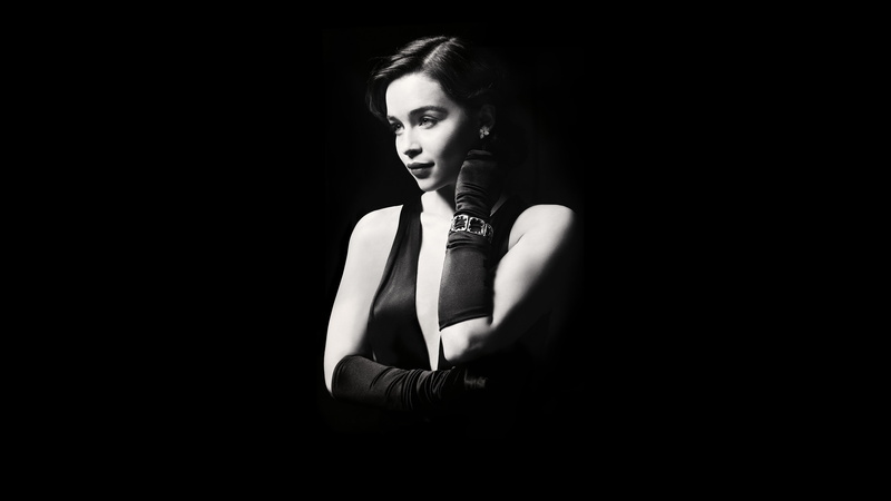 celebrity, woman, black, top, hollywood, emilia, gray, dress, 4K, actress, clarke, tank, scale, photo, celebs, white