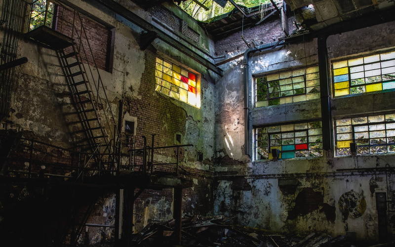 the wreckage, run-down, graffiti, demolished, built structure, abandonment, ruins, the building, weathered, old, damaged, abandoned, decline, ladder, bad condition
