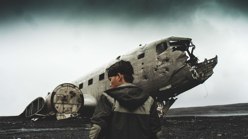 day, one person, person, adult, hood - clothing, three quarter length, forlorn, outdoors, clothing, wreckage, 4K, men, lifestyles, apocalypse, obscured face