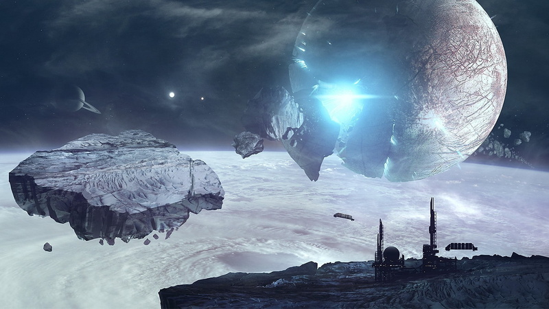 the atmosphere, destruction, space, ship, asteroids, the explosion, art, the wreckage, 1080P, stars, station, planet