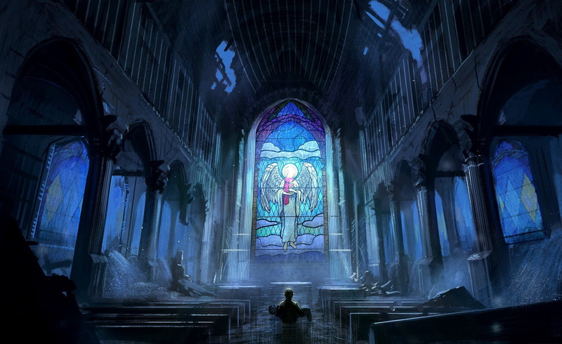 Romance Of The Apocalypse, people, drama, Church, 1080P, water, Romantically Apocalyptic