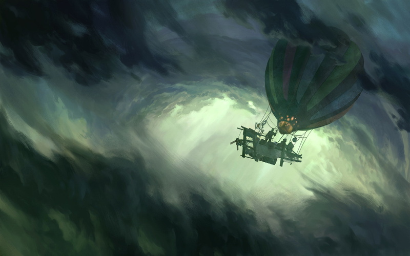 art, storm, captain, 1080P, romance of the Apocalypse, balloon, romantically apocalyptic