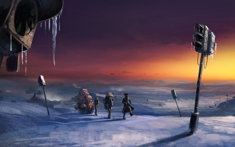 1080P, romantically apocalyptic, captain, traffic lights, romance of the Apocalypse, snow, art