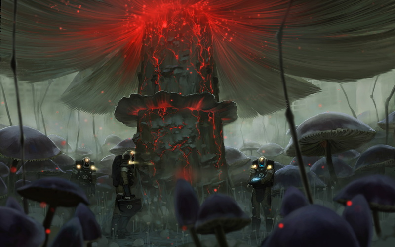 mushrooms, costumes, 1080P, Romantically Apocalyptic, Apocalypse, radiation, alexiuss