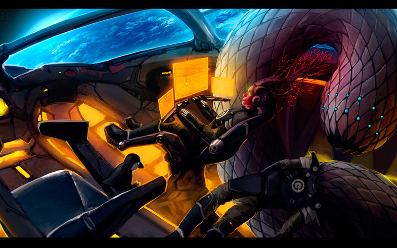 1080P, space, ship, pilot, planet, alexiuss, zee captain