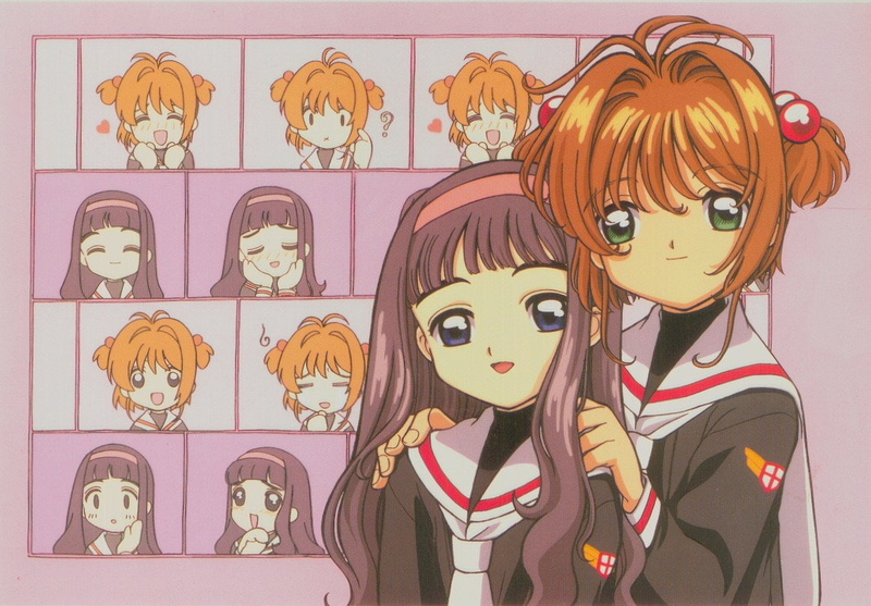daidouji, tomoyo, kinomoto, anime, cardcaptor, x, 480P, captor, art, cardcaptor sakura, sakura, card, Manga, hd