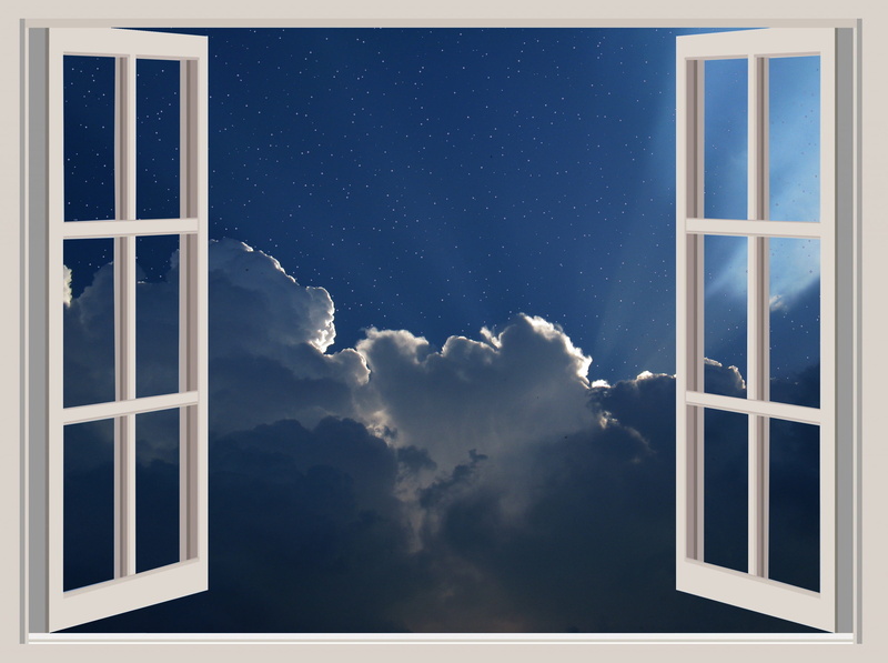 sunbeam, window, showing, space, digital composite, outlook, 4K, door, beauty in nature, light, clouds, blue, transparent, glass, window frames, nature