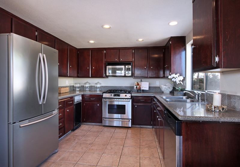 flooring, household equipment, 4K, domestic Kitchen, wealth, tiled floor, new, luxury, apartment, appliance, house, indoors, kitchen, refrigerator, tile