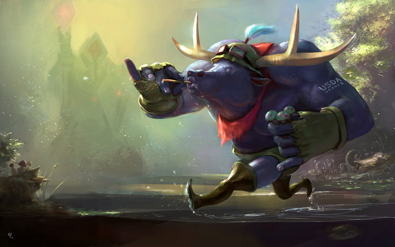 1080P, whistle, hd, video games, league, bull, purple, legends, illustration, drawing