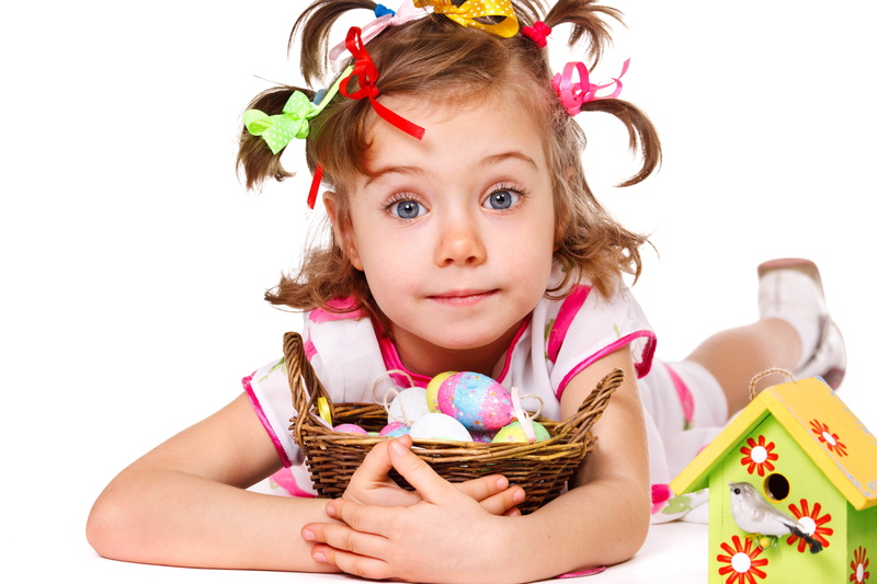 food, indoors, preschool Age, one Person, cute, front view, easter Basket, springtime, baby Girls, gift, decoration, flower, food and drink, 5K, cheerful