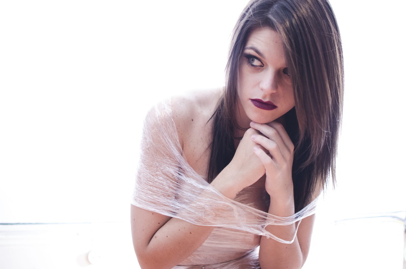 women, beauty, contemplation, portrait, pose, lace, young women, white, front view, copy space, looking at camera, lady, beautiful woman, wrapped, lifestyles